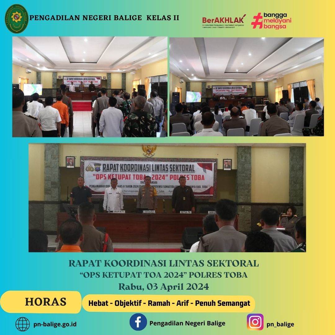 RAPAT KOORDINASI LINTAS SEKTORAL
